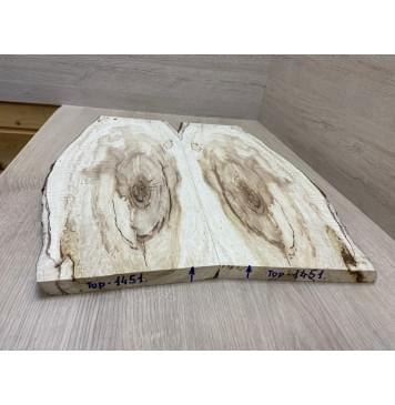 Клён Американский Волнистый заготовка на топ под заливку Смешанный АА Волна АА 19х160-210х520 мм - 2шт (книжкой)-2