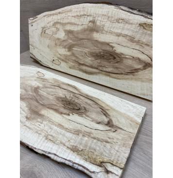 Клён Американский Волнистый заготовка на топ под заливку Смешанный АА Волна АА 19х160-210х520 мм - 2шт (книжкой)-4