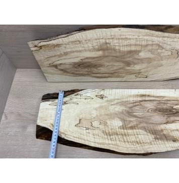 Клён Американский Волнистый заготовка на топ под заливку Смешанный АА Волна АА 19х160-210х520 мм - 2шт (книжкой)-6