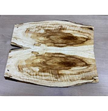 Клён Американский Волнистый заготовка на топ под заливку Смешанный АА Волна АА 19х160-210х520 мм - 2шт (книжкой)-0