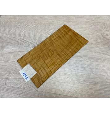 Клён Волнистый Печёный 180 гр заготовка накладки на головку грифа Тангент ААА Волна ААА 4х125х240 мм-6