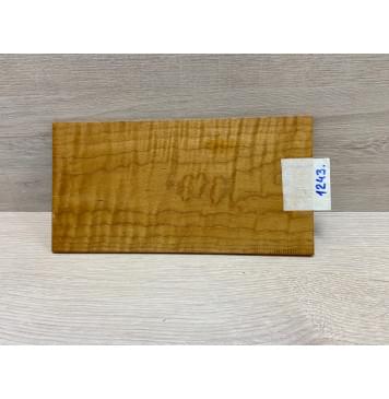 Клён Волнистый Печёный 180 гр заготовка накладки на головку грифа Тангент ААА Волна ААА 4х125х240 мм-0