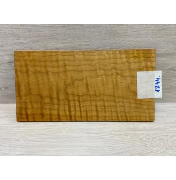 Клён Волнистый Печёный 180 гр заготовка накладки на головку грифа Тангент ААА Волна ААА 5х125х240 мм-0