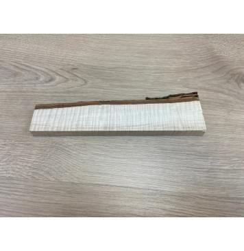 Клён Американский Волнистый заготовка для бриджа акустической гитары Радиал АА Волна ААА 14.5х33-40х220 мм-9