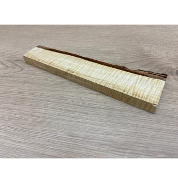 Клён Американский Волнистый заготовка для бриджа акустической гитары Радиал АА Волна ААА 14.5х33-40х220 мм-4