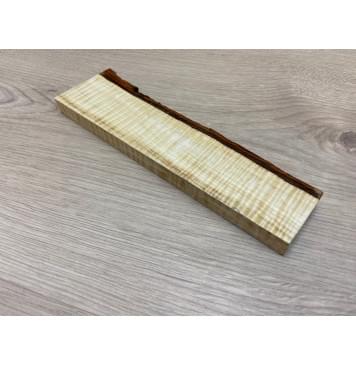 Клён Американский Волнистый заготовка для бриджа акустической гитары Радиал АА Волна ААА 14.5х33-40х220 мм-2