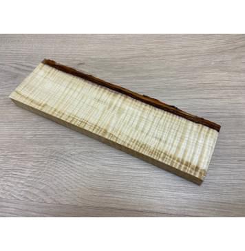 Клён Американский Волнистый заготовка для бриджа акустической гитары Радиал ААА Волна ААА 13.5х43-50х220 мм-4