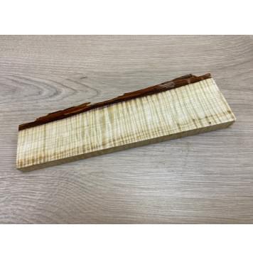 Клён Американский Волнистый заготовка для бриджа акустической гитары Радиал ААА Волна ААА 13.5х43-50х220 мм-3