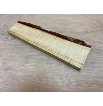 Клён Американский Волнистый заготовка для бриджа акустической гитары Радиал ААА Волна ААА 13.5х43-50х220 мм-2