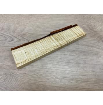 Клён Американский Волнистый заготовка для бриджа акустической гитары Радиал ААА Волна ААА 15.5х38-45х220 мм-4