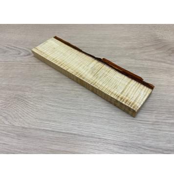 Клён Американский Волнистый заготовка для бриджа акустической гитары Радиал ААА Волна ААА 15.5х38-45х220 мм-3