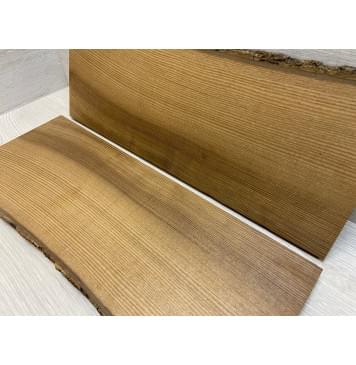 Ясень Печёный 180 гр заготовка на топ Радиал АА 15х156-180х450 мм - 2шт (книжкой)-1