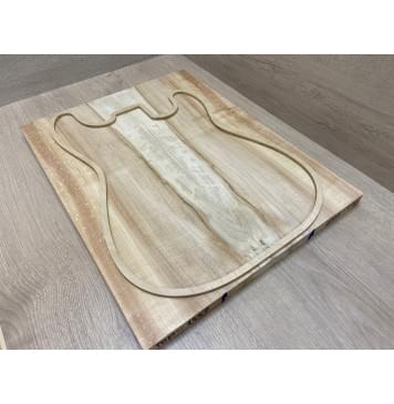 Клён Американский заготовка на топ Радиал А 24х190х480 мм - 2шт (книжкой)-4