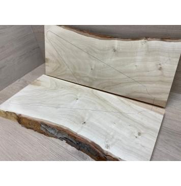 Клён Американский заготовка на топ Смешанный А 20х165-225х585 мм - 2шт (книжкой)-7