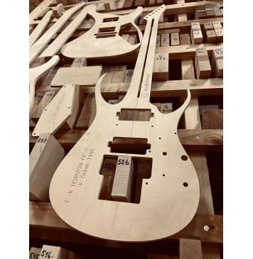 ESP E-II HORIZON FR-II + Gotoh 1996,  Neck-Thru, 25.5", 24 Frets, комплект для фрезеровки гитары, фанера 8мм-3