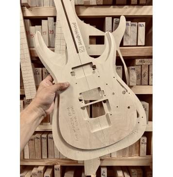 ESP E-II HORIZON FR-II + Gotoh 1996,  Neck-Thru, 25.5", 24 Frets, комплект для фрезеровки гитары, фанера 8мм-6