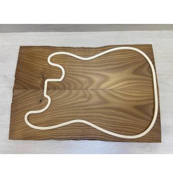 Ясень Печёный 180 гр заготовка на топ Смешанный АА 17х165-180х530 мм (2шт книжкой)-7