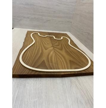 Ясень Печёный 180 гр заготовка на топ Смешанный АА 17х165-180х530 мм (2шт книжкой)-6