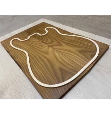 Ясень Печёный 180 гр заготовка на топ Смешанный АА 17х165-180х530 мм (2шт книжкой)-5