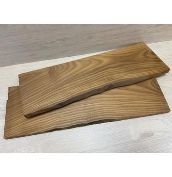 Ясень Печёный 180 гр заготовка на топ Смешанный АА 17х165-180х530 мм (2шт книжкой)-1