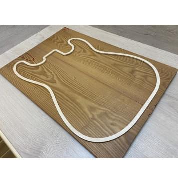 Ясень Печёный 180 гр заготовка на топ Тангент АА 17х182х520 мм (2шт книжкой)-1