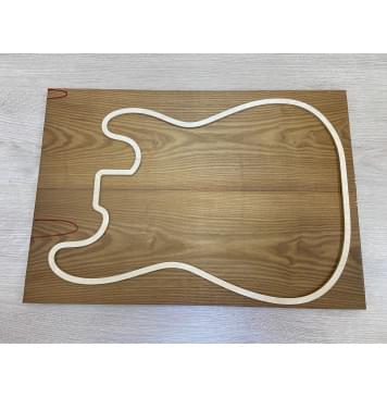 Ясень Печёный 180 гр заготовка на топ Тангент АА 17х182х520 мм (2шт книжкой)-2