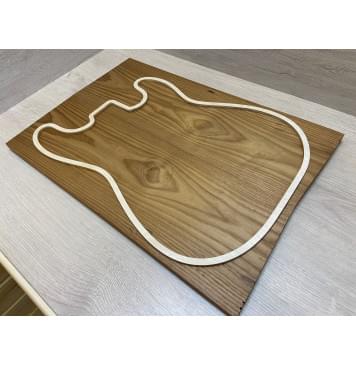 Ясень Печёный 180 гр заготовка на топ Тангент А 17х180х510 мм (2шт книжкой)-1