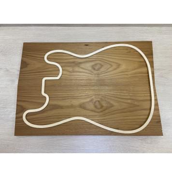 Ясень Печёный 180 гр заготовка на топ Тангент А 17х180х510 мм (2шт книжкой)-3