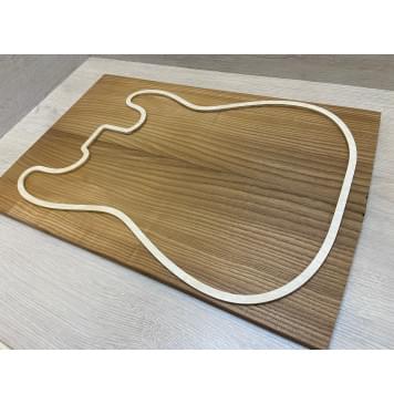 Ясень Печёный 180 гр заготовка на топ Смешанный АА 17х177х530 мм (2шт книжкой)-2