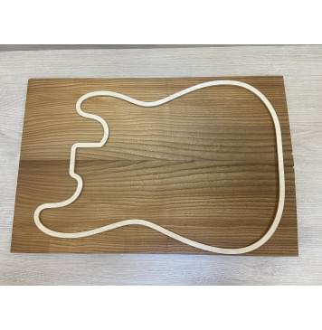 Ясень Печёный 180 гр заготовка на топ Смешанный АА 17х177х530 мм (2шт книжкой)-3