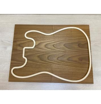 Ясень Печёный 180 гр заготовка на топ Смешанный А 16.5х180х480 мм (2шт книжкой)-3