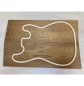 Ясень Печёный 180 гр заготовка на топ Тангент ААА 18х184х555 мм (2шт книжкой)-5