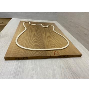 Ясень Печёный 180 гр заготовка на топ Смешанный АА 17.5х190х530 мм (2шт книжкой)-2