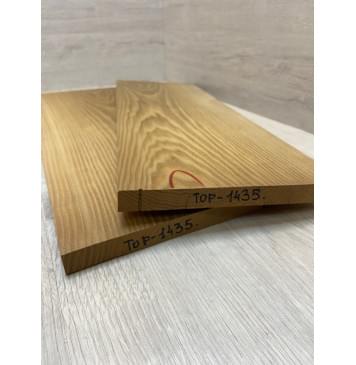 Ясень Печёный 180 гр заготовка на топ Смешанный АА 17.5х190х530 мм (2шт книжкой)-7