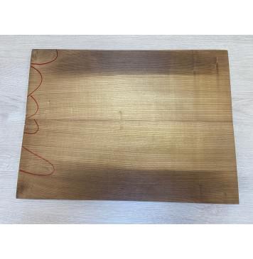 Ясень Печёный 180 гр заготовка на топ Радиал А 17х185х490 мм (2шт книжкой)-0