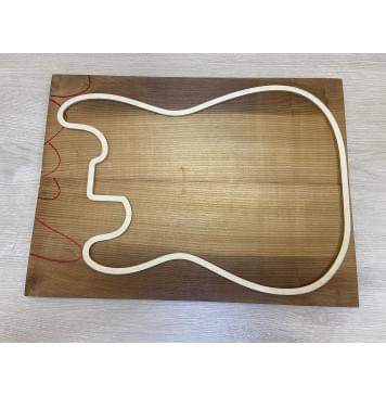 Ясень Печёный 180 гр заготовка на топ Радиал А 17х185х490 мм (2шт книжкой)-1