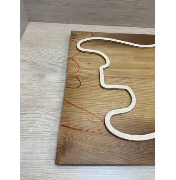 Ясень Печёный 180 гр заготовка на топ Радиал А 17х185х490 мм (2шт книжкой)-3