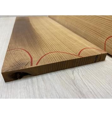 Ясень Печёный 180 гр заготовка на топ Радиал А 17х185х490 мм (2шт книжкой)-4