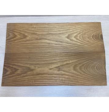 Ясень Печёный 180 гр Волнистый заготовка на топ Тангент ААА Волна АА 16.5х187х570 мм - 2шт книжкой (Уценка-трещина)-3