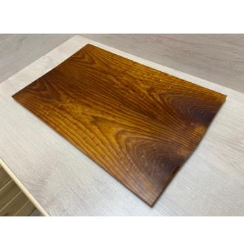 Ясень Печёный 180 гр Волнистый заготовка на топ Тангент ААА Волна АА 16.5х187х570 мм - 2шт книжкой (Уценка-трещина)-0