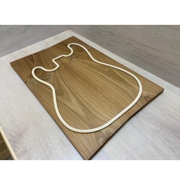 Ясень Печёный 180 гр заготовка на топ Тангент А 17х187х545 мм (2шт книжкой)-1