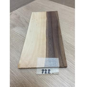 Орех Американский Заболонь заготовка накладки на головку грифа Смешанный ААА 7х102х210 мм-3