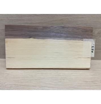 Орех Американский Заболонь заготовка накладки на головку грифа Смешанный ААА 7.5х110х210 мм-0