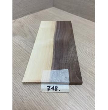 Орех Американский Заболонь заготовка накладки на головку грифа Смешанный ААА 7х100х210 мм-4