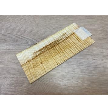 Клён Американский Spalted Волнистый заготовка накладки на головку грифа Радиал АА Волна ААА 5х100х220 мм-7