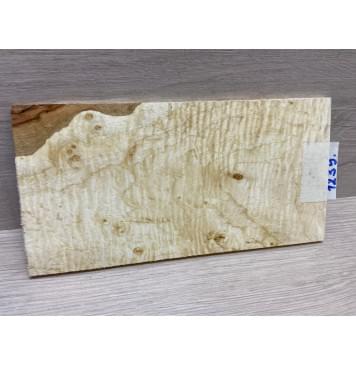 Клён Американский Волнистый заготовка накладки на головку грифа Тангент АА Волна ААА 6х113х215 мм-4