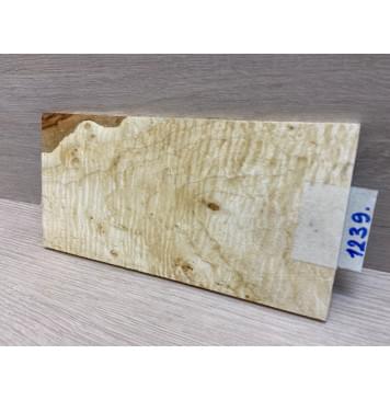 Клён Американский Волнистый заготовка накладки на головку грифа Тангент АА Волна ААА 6х113х215 мм-3