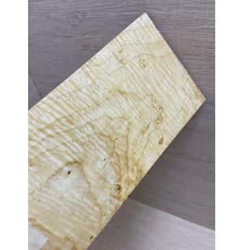 Клён Американский Волнистый заготовка накладки на головку грифа Тангент АА Волна ААА 6х113х215 мм-0