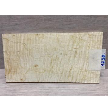 Клён Американский Волнистый заготовка накладки на головку грифа Тангент АА Волна ААА 6х113х215 мм-6