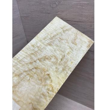 Клён Американский Волнистый заготовка накладки на головку грифа Тангент АА Волна ААА 6х112х220 мм-3